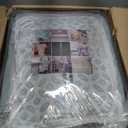 Madison Park 100% Cotton Quilt Set Floral Print, Double Sided Stitching, All Season, Lightweight Coverlet Shabby Chic Bedding Layer, Matching Shams, Full/Queen, Light Teal 6 Piece,Aqua