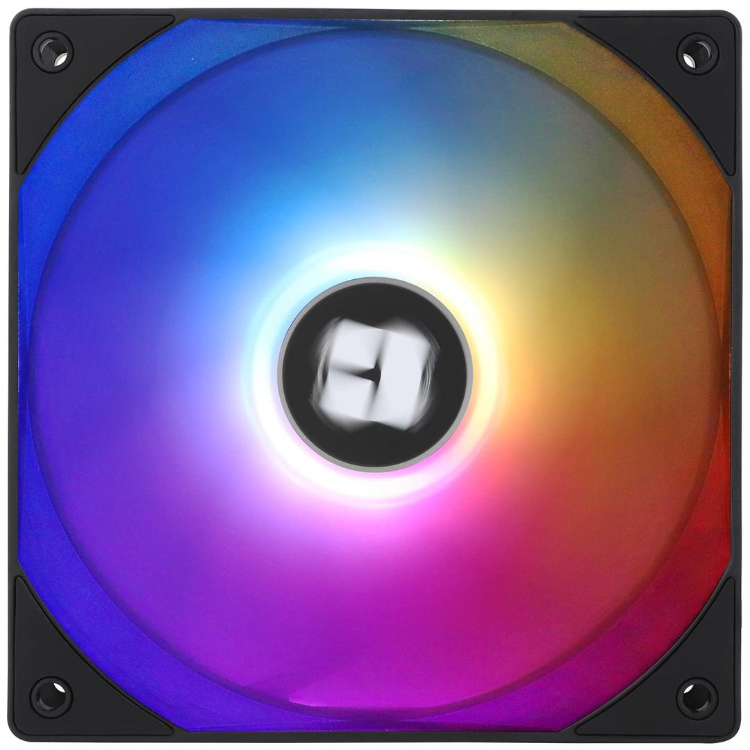 Thermalright TL-C12RB-S V2 CPU Fan Case Cooler PWM Fan, 4pin PWM Connector Computer Fan with ARGB Aperture, 1500RPM Speed PC Cooling Reverse Fan(120mm,Black)