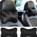 2PCS Car Headrest Pillow,Soft & Comfortable Car Neck Pillow for Driving Fatigue Relieve,All-Season Universal Cars Head Rest Pillows Automotive Interlor Accessorles for Cars,SUVs