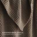 EVERGRACEHOME Chunky Chenille Knit Throw Blanket for Couch, Soft Luxurious Oversized Queen Moss Stitch Blanket for Bed, Cozy Farmhouse Knitted Throw for Sofa, Mocha Brown, 90" x 90"