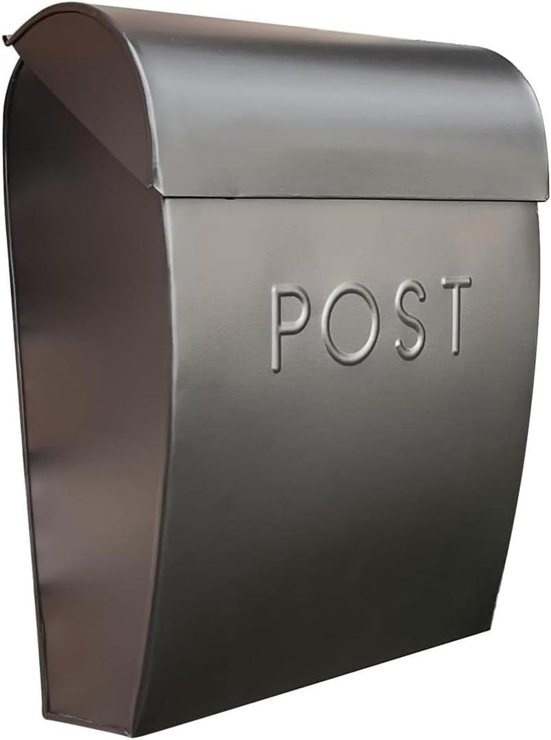 NACH Large Wall Mount Mailbox, 15.07 x 12.44 x 5.39 inches, Black Mailboxes for Outside Wall Mount, Waterproof - The Sylvia Mailbox NACH Large Wall Mount Mailbox, 15.07 x 12.44 x 5.39 inches, Black Mailboxes for Outside Wall Mount, Waterproof - The Sylvia Mailbox