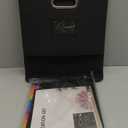 File Organizer Box with Folder, 25 Pockets Accordion File Organizer with Colored Labels, Upgraded & Portable File Folders for Home, Office, School, Black-Leather