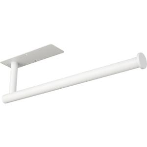 White Under Cabinet Paper Towel Holder - No Drill Adhesive & Wall Mount, Stainless Steel Space-Saver for Modern Kitchens