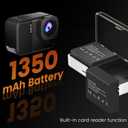 Action Camera 4K60fps Underwater - IPX7 10M Waterproof Action Cameras, 48MP Touchscreen Sports Camera with 6-Axis Stabilization, 8X Zoom WiFi Camera for Diving, Cycling, Outdoor Sports