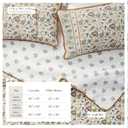 Great Bay Home Floral Cotton Quilt Set - 3-Piece Full/Queen Size Spring Boho Bedding Set - Lightweight, All-Season, Reversible Bedspread (Regal Garden - Ivory)