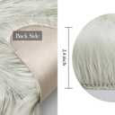 MIULEE Luxury Super Soft Fluffy Area Rug Faux Fur Sheepskin Rug Decorative Plush Shaggy Carpet for Bedside Sofa Floor Nursery 2 x 6 Feet, Light Grey