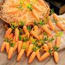 CLESDF Easter Carrot Hanging Ornaments, 48Pcs Premium Foam Glitter Artificial Carrots for Easter Tree Decoration