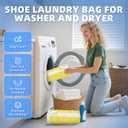 Washer Dryer Shoe Washing BagMicrofiber Wash Shoes Bags - Reusable Covers Sneaker Delicate Laundry Bags - Delicates Tennis Shoe Washing Machine Bag - Lazy Cleaner Storage Large Shoebag