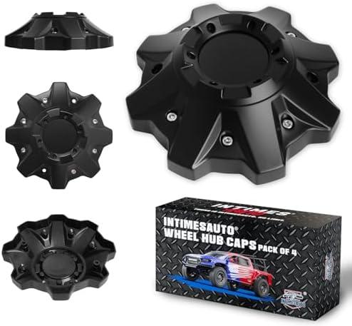 InTimesAuto Wheel Center Hub Caps for Fuel Offroad Replacement Center Hubcaps for # 1002-53B M-447 Rims, Set of 4 Matte Black, Premium ABS Material, Recommended for Off-Road Tuning Enthusiasts