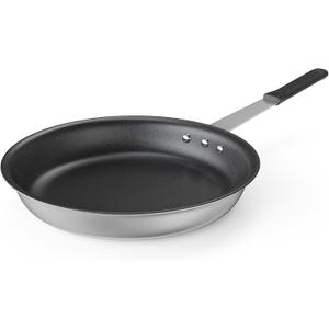 DUMOS 14 Inch Nonstick Frying Pan Heavy-Gauge Aluminum Skillet Black Handle