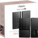 Aqara Smart Lock U50, Keyless Entry Door Lock with Apple Home Key, Bluetooth Deadbolt Lock, App Remote Control, Supports Apple HomeKit, Matter, Google Home, Alexa, IFTTT, Black