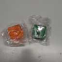 2 Pcs Stress Cube Bulk Swirl Ice Cube Stress Ball for Adults Anxiety Relief Soft Squeeze Sensory Square Ball for ADHD Prizes Goodie Bag Stuffers Party Favors(Green, Orange)