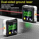 Digital Laser Angle Finder inclinometer, Protractor Tool, 490 High Accuracy, Large LED Display, Magnetic Base, USB Rechargeable, for Woodworking, Metalworking, Construction & DIY
