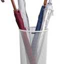Mind Reader Umbrella Stand Wrapping Paper Holder, Entryway, Metal Mesh, 1-Pack, White