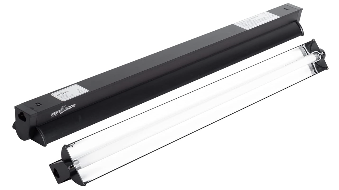 REPTI ZOO T5 HO UVB Lighting Combo Kit, Terrarium Hood Comes with Desert 10.0 UVB T5 Lamp (24W)