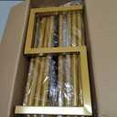 8.2FT x 8FT Backdrop Stand Heavy Duty with Base, Gold Portable Adjustable Pipe and Drape Backdrop Stand Kit, Over The Table Rod Stand with Clamps, Square Metal Arch Party Frame for Birthday Decor