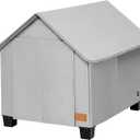 Insulated Dog House Outdoor with Warm Mat and Elevated Feet,Weatherproof Dog Bed House for Medium Size Dog and Multiple Large Cat,Max Pets Size 20.8 X 13.7 Inches