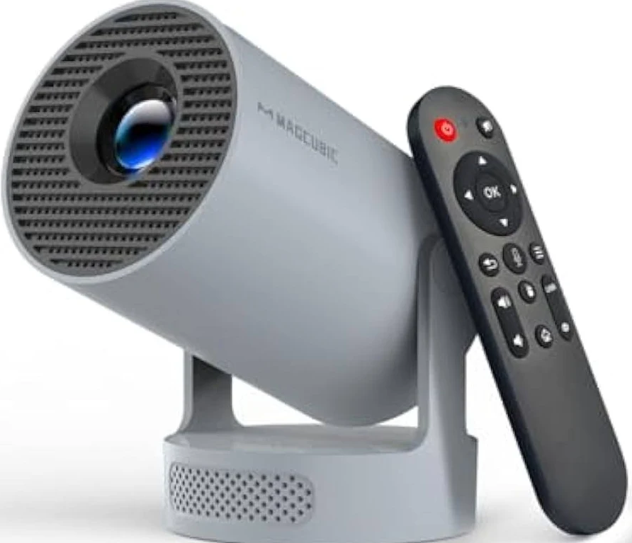 Magcubic Mini Projector with WiFi and Bluetooth, 4K Support Smart Portable Projector, Small Proyector with 200ANSl & AutoKeystone, 180° Rotation HY300Pro Video Proyector for Bedroom, Movie, Outdoor
