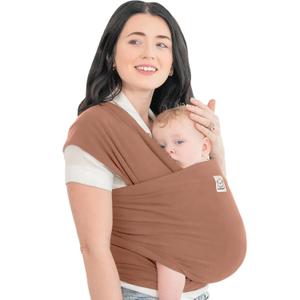 KeaBabies Baby Wrap Carrier - All in 1 Original Baby Carrier Newborn to Toddler Sling, Easy to Wear, Hands Free Bonding, Lightweight, Breathable Infant Wraps (Terracotta) One Size (Pack of 1)