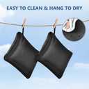 OTraki 20x24 inch Wet Bag for Swimsuit 2pcs Large Gym Wet Bag with Handle & Zipper Wet Clothes Organizing Machine Washable Waterproof Wet Dry Bag for Travel Drying Do Not Exceed 176 Black