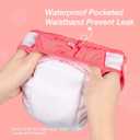 Pet Soft Washable Female Diapers (3 Pack) Female Dog Diapers, Comfort Reusable Doggy Diapers for Girl Dog in Period Heat (Sprightly, L)
