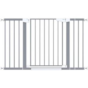 Cumbor 40.6" Auto Close Baby Gate & Cumbor 51.5" Dog Gate, Durable Child Gate for Stairs, Doorways, Easy Walk Thru Dog Gate for House for Doorways, White