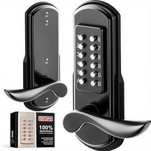 Keyless Door Lock with Keypad, Right Handed Mechanical Door Lock, Security Combination Digital Stainless Steel 304 - Not a Deadbolt (Missing Parts)