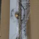 Gold Bathroom Light Fixtures, 3-Light Modern Vanity Light Over Mirror, Wall Sconces with Milky White Frosted Glass Shades, E26 Socket (Bulbs Not Included)