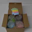 GuanQiao 4 Pack Creami Pint Containers and Lids for Ninja, Compatible with Ninja NC299 NC300 NC301 Series Creami Maker Machine Accessories, BPA Free & Dishwasher Safe, Assorted Colors (Pink, Turquoise, Blue & Grey)