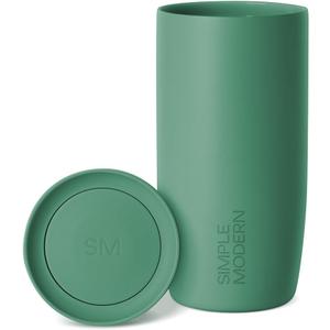 Simple Modern Travel Coffee Mug Tumbler with 360 Lid | Ceramic-Lined Insulated Stainless Steel Cold Brew Iced Coffee Cup Thermos | Gifts for Women Men Her Him | Voyager Signature | 16oz | Basil