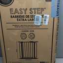 Regalo Safety 29-49" Easy Step Extra Wide Baby Gate for Doorways & Bottom of Stairs, Pressure Mounted Safety Gate with Door for Babies, Toddlers & Pets, Black