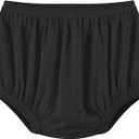 Adult Diaper Cover for Incontinence Noiseless Leak-Protection Underwear Plastic Pants Over Diapers Waterproof Rubber Pants (Black, 2XL(Woamn Size))