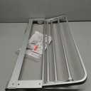 Towel Rack Wall Mount for Bathroom with Towel Bar and Hooks 23.6 In Foldable Towel Shelf Lavatory Towel Organizer Matte Silver