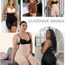 SHAPELLX Tummy Control Shapewear Butt Lifting Shapewear for Women with Compression Faja Body Shaper (Beige, XL)