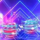 Pinkiwine 4 Pack Easter Eggs Light Up Spinning Tops with Flashing LED Lights for Kids Boys Girls Easter Basket Stuffers Toys Gifts