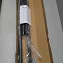 AIZESI 41-144 Inch Heavy Duty Black Tension Curtain Rod - No Drilling, Adjustable, Rust-Resistant for Outdoor, Living Room, Window, Bathroom