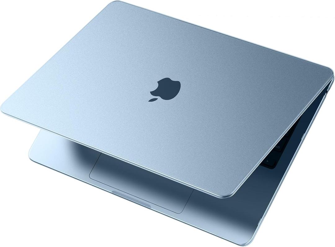 Compatible for MacBook Air 13.6 inch Case M4 M3 M2 2025 2024-2022 Release Model A3240 A3113 A2681, Sturdy Protective Hard Shell Case Cover for MacBook Air 13 inch (Sky Blue Clear)