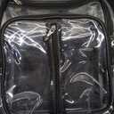 Cusangel Clear TPU XL Backpack,18" See Through Heavy Duty Bookbag,18 x8 x13inch X-Large Capacity Stadiums, warehouses, school and other security check locations(Black)