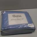 Bare Home Hotel Luxury Queen Sheet Set, Extra Soft - 6 Piece Set - Deep Pockets - Easy Fit - Cooling & Breathable - Wrinkle, Fade, Stain Resistant - Includes 4 Pillowcases (Queen, Coronet Blue)