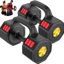 Adjustable Dumbbell Set 5-20.5 lb Each, 2-in-1 for Home Gym