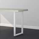 Heavy Duty White Metal Table Legs - 28 Inch Square Tube Dinning Table Legs (4 Only Legs), 18inch wide