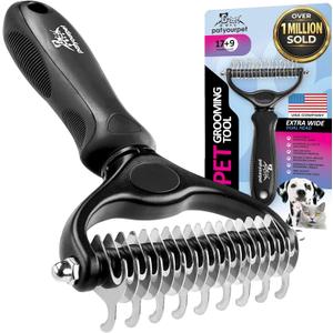 Pat Your Pet Deshedding Dog Brush For Shedding Cat Brushes For Indoor Cats, Double-Sided Cat Brush Deshedding & Grooming Tool For Long Haired And Short Haired Dogs, Skin-Friendly