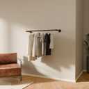 Pamo Industrial pipe clothing rack metal black - Wall mounted clothes racks for hanging clothes - Industrial clothing rack wall mounted - FINN I