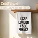 Funny Bathroom Hand Towels, Funny Bathroom Decor, I See London I See France Decorative Hand Towels for Bath Room Washroom, Humorous Gifts for Women Men, 16x24 Inch