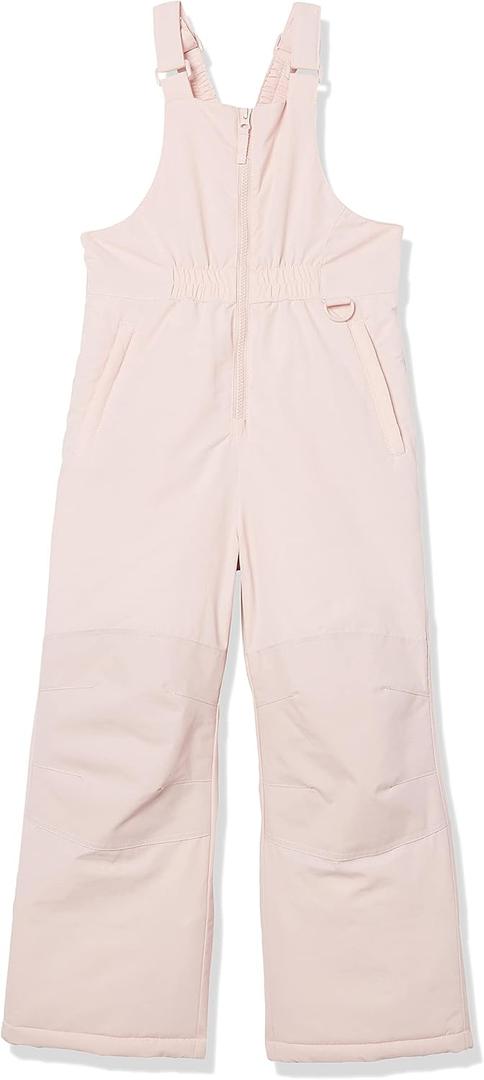 Amazon Essentials Girls and Toddlers' Water-Resistant Ski & Snow Bib Overall (X-Large, Light Mauve)