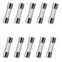 BOJACK 5x20 mm 3 A 3 amp 125 V 125 Volt 0.2x0.78 Inch F3AL125V Fast-Blow Glass Fuses (Pack of 10)