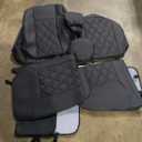 for Tacoma Seat Covers Custom Fit for 2016-2023 Crew Double Access Cab/Extended Cab Toyota Tacoma with Water Proof Faux Leather - Center Console Armrest Covers - Fully Covered (Black)