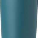 Owala SmoothSip Slider Insulated Stainless Steel Coffee Tumbler, Reusable Iced Coffee Cup, Hot Coffee Travel Mug, BPA Free 20 oz, Grey/Blue (High Dive)