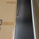 TIQLAB Gaming Desk with Power Outlets & LED 47 Inch Ergonomic Computer Carbon Fiber Surface Gamer Desk, PC Workstation with Headphone Hook for Bedroom, Kids Desk Gift for Boys, Black