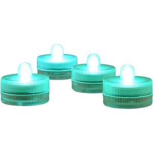 Halloween Lights Submersible LED Lights cr2032 Battery Powered Underwater Waterproof LED Tea Light for Events Wedding Centerpieces Vase Floral Xmas Holidays Home Decor Lighting(Pack of 12) (Teal)